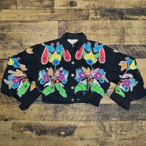 Other Destination Jacket Colorful‎ Embellished Cropped Festival Coat Small READ